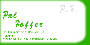 pal hoffer business card